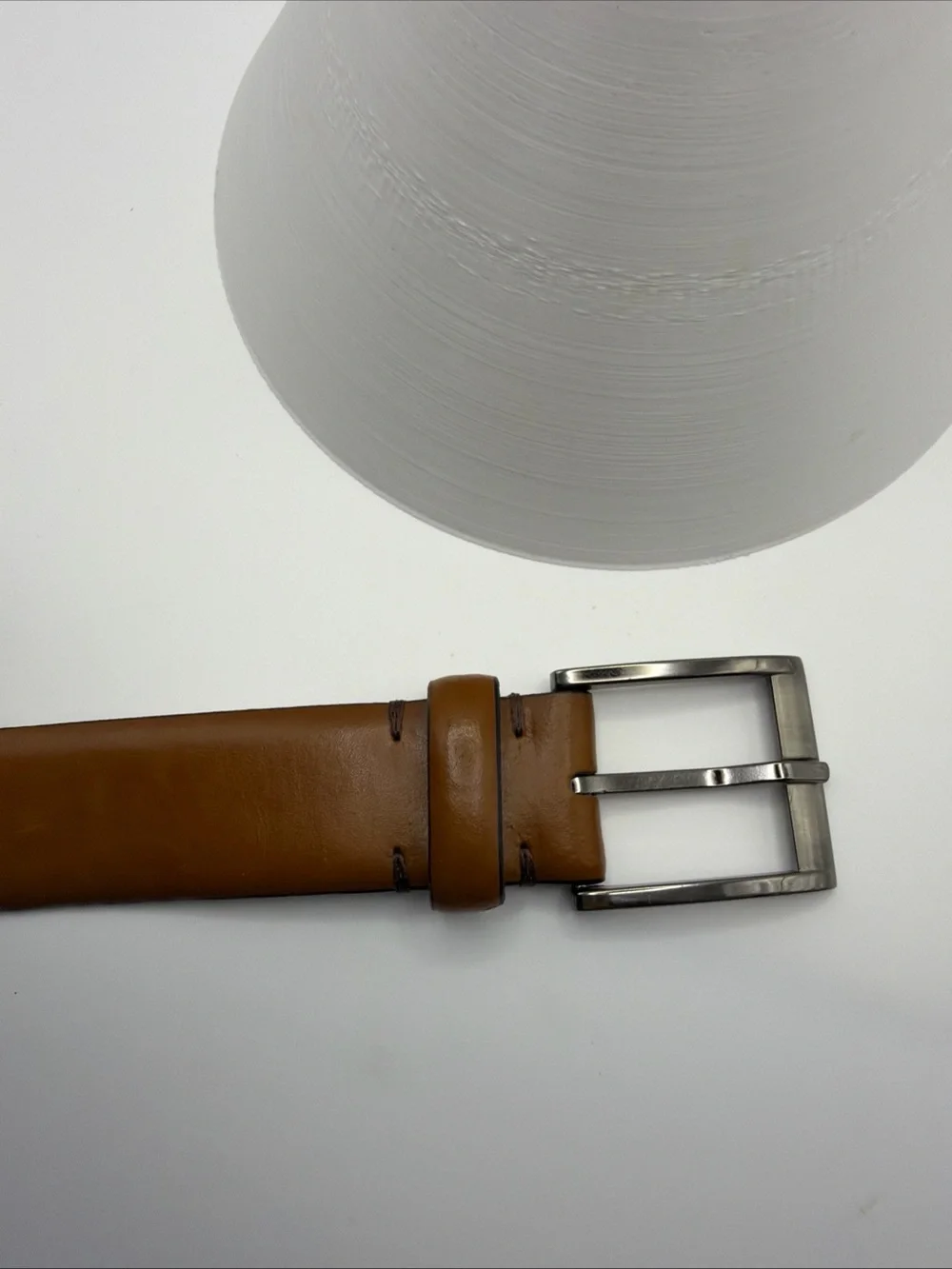 Trafalgar Italian Leather Cameron Cognac Brown Leather Belt Size 38